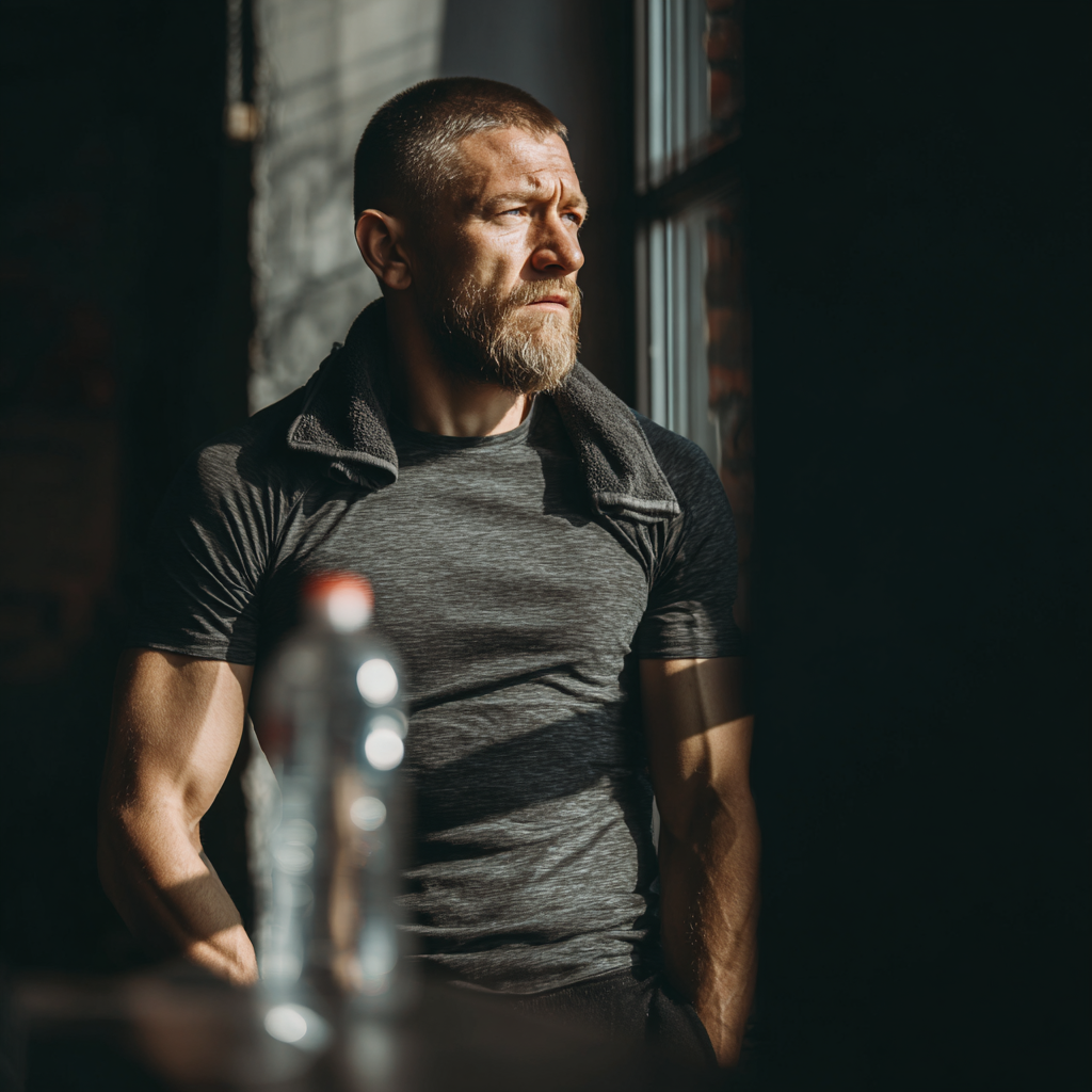 Група чоловіків тренується